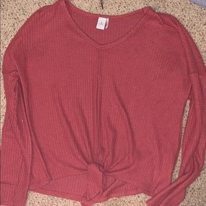 maroon/pink sweater
